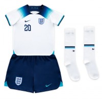 Fotballdrakt Barn England Phil Foden #20 Hjemmedraktsett VM 2022 Kortermet (+ Korte bukser)